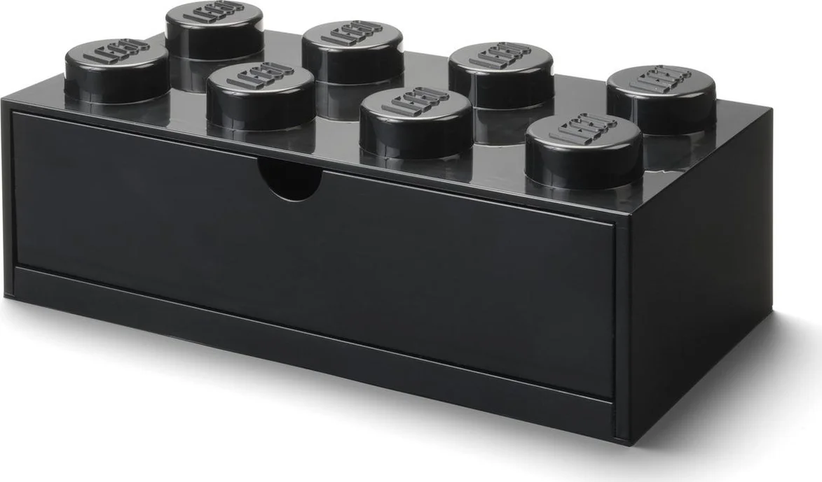LEGO Bureaulade met 8 noppen - zwart