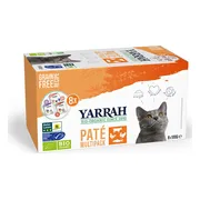 8x Yarrah Bio Kattenvoer Multipack Paté Graanvrij Kip & Rund 8 x 100 gr