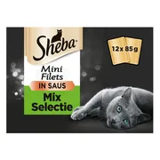 Sheba Mini Filets Adult Kattenvoer Natvoer Selectie van de Chef Maaltijdzakjes 12 x 85 gr