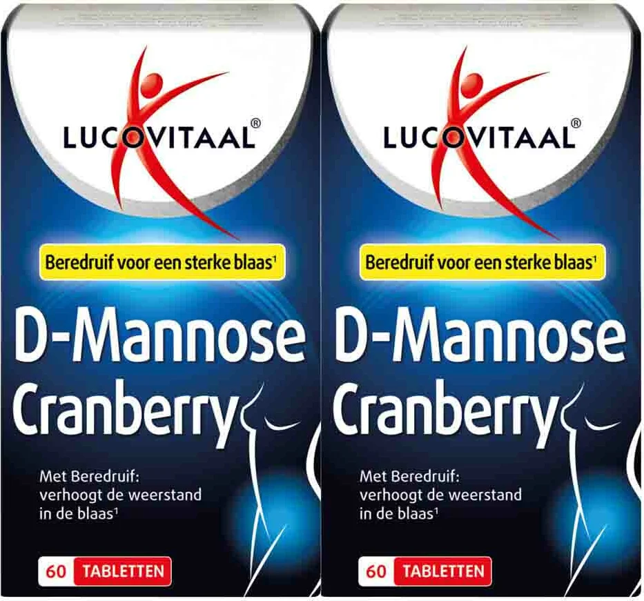 2x Lucovitaal D-Mannose Cranberry Blaasfunctie 60 tabletten