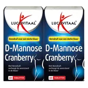 2x Lucovitaal D-Mannose Cranberry Blaasfunctie 60 tabletten