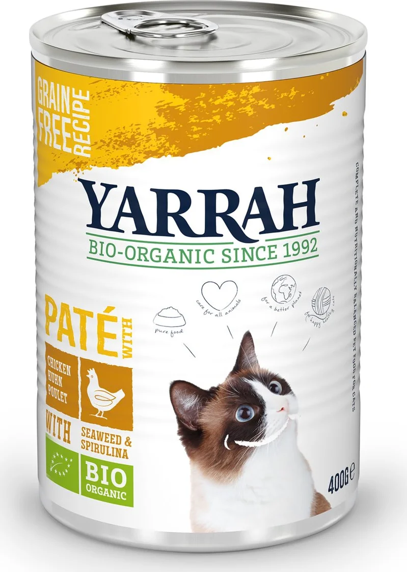 Yarrah Bio Kattenvoer Paté Kip 400 gr
