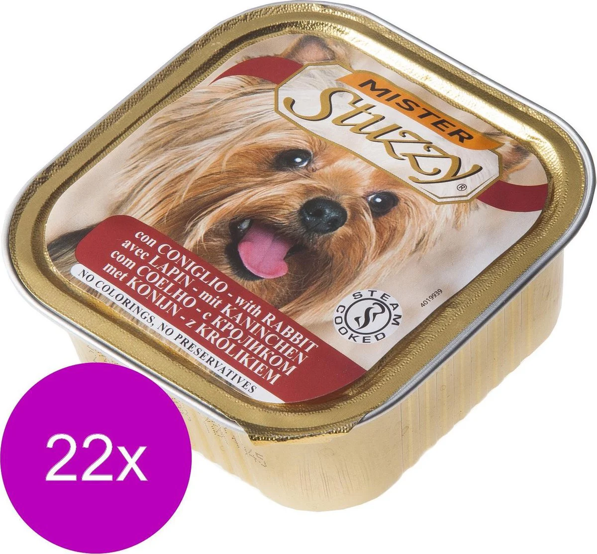 22x Stuzzy Hondenvoer Paté Konijn 150 gr