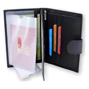 LeonDesign - Autopapieren mapje - Kentekenbewijs mapje - Autopapieren hoes - Autopapieren - Rijbewijs mapje - autopapieren portefeuille - mapje voor autopapieren - mapje autopapieren - mapje voor autopapieren - autopapieren map - Zaffiro Noir