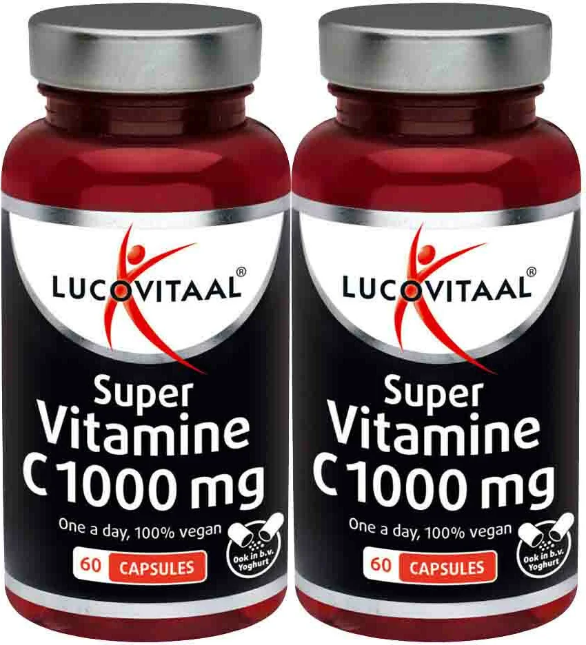 2x Lucovitaal Super Vitamine C 1000mg Vegan 60 Capsules