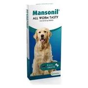 Mansonil All Worm Dog Tasty Ontwormingsmiddel (S/M vanaf 2.5kg) - 6 tabletten