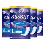 4x Always Daily Protect Inlegkruisjes Long 0% Perfume 48 stuks