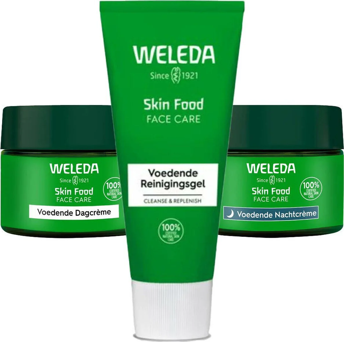 Weleda Skin Food Routine - Voedende Dagcréme 1 x 40 ml, Voedende Nachtcréme 1 x 40 ml & Reinigingsgel 1 x 75 ml Pakket