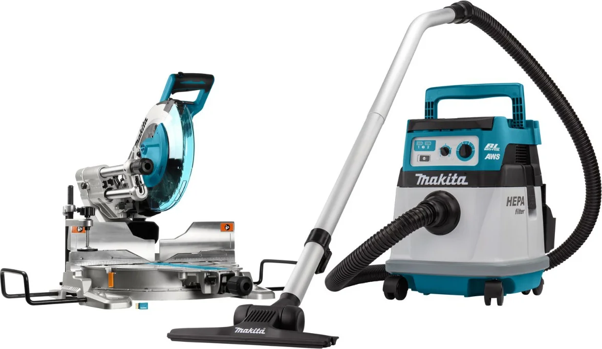 Makita DLX2379UX1 Accu Combiset DLS111 & DVC157 AWS 2x18V Basic Body