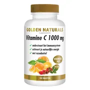 2x Golden Naturals Vitamine C 1000mg Rozenbottel Vegan 180 tabletten