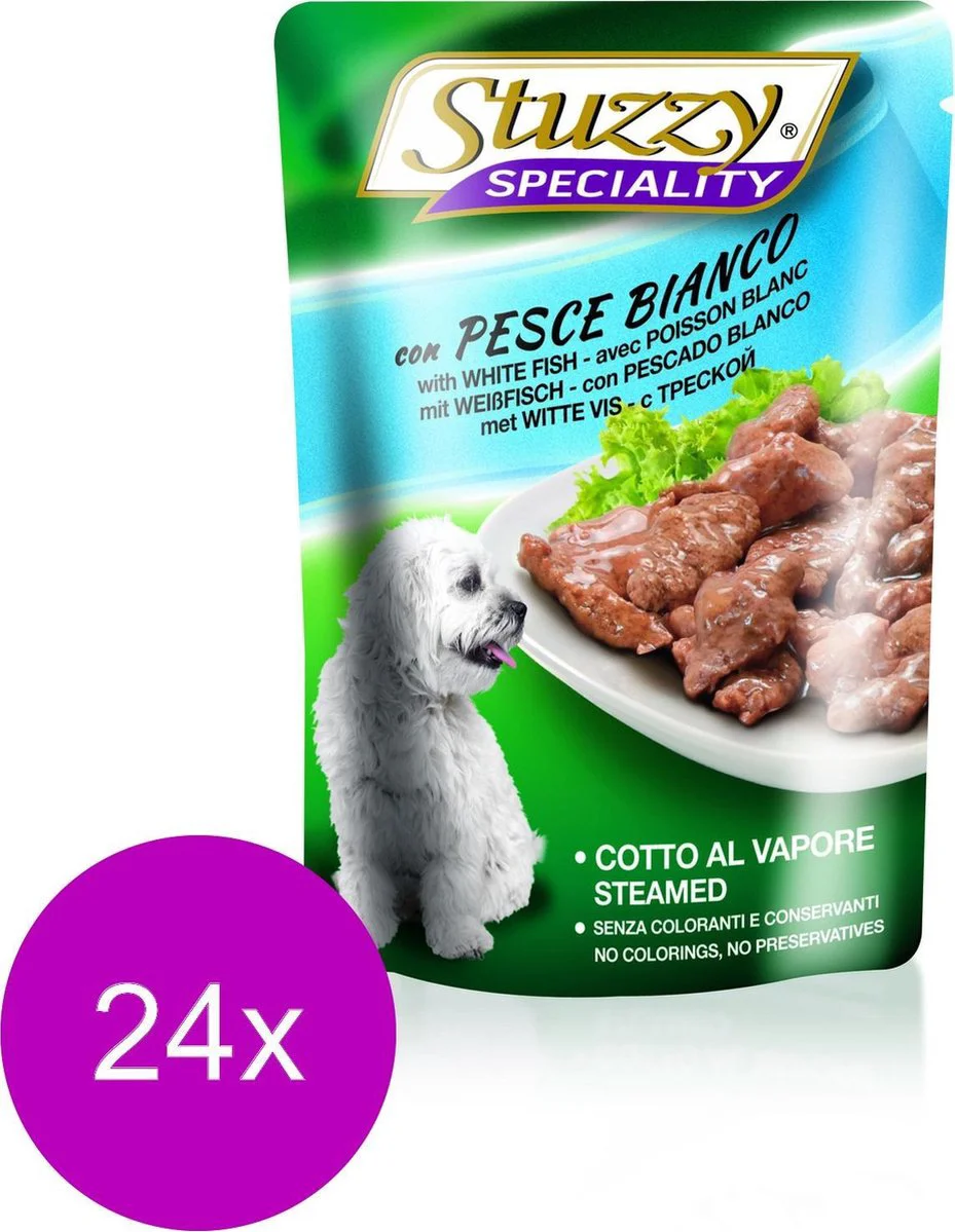 24x Stuzzy Hond Shreds Vis 100 gr