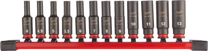 Milwaukee ShockWave™ Krachtdoppenset 1/4" Vierkant | lang | 12-delig - 4932480453