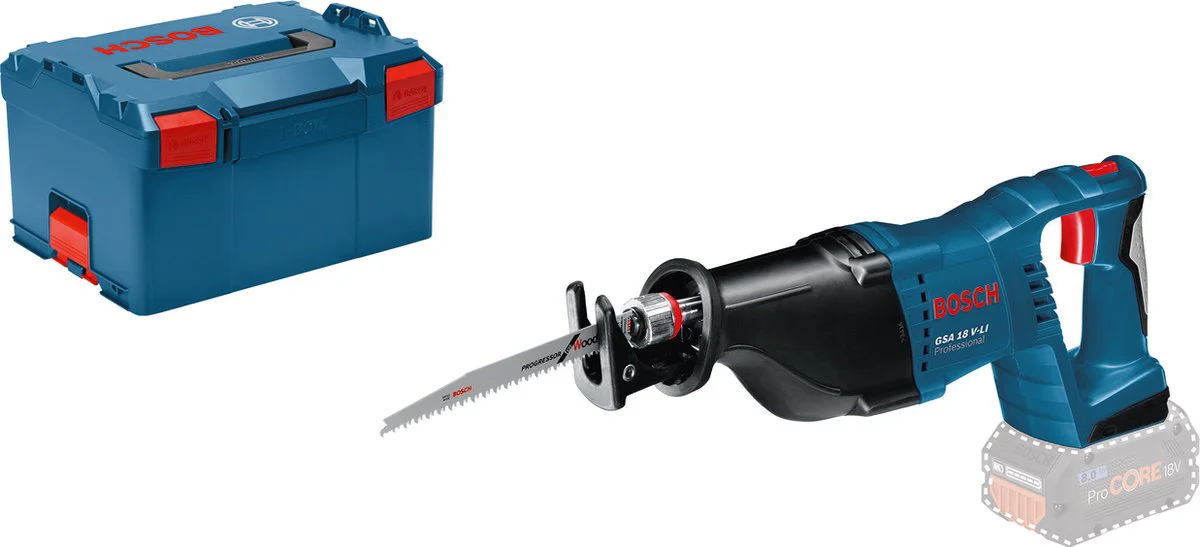 Bosch Professional GSA 18V-Li Accu Reciprozaag 18V Basic Body in L-Boxx - 060164J007
