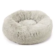 Beeztees Yali - Hondenmand - Pluche - Fluffy - Lichtgrijs - Diam. 60 cm