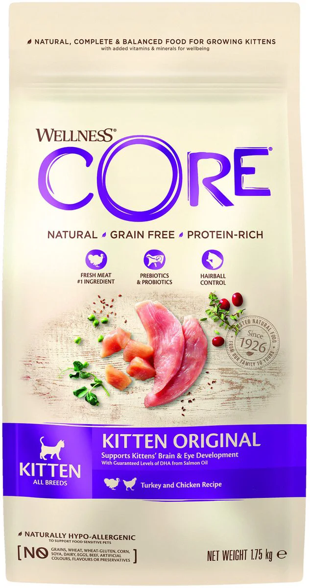 Wellness Core Kattenvoer Kitten Kalkoen - Zalm 1,75 kg