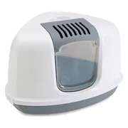 Savic Nestor Corner - Kattenbak - Hoektoilet - Grijs/Wit - 58,5 x 45,5 x 40 cm
