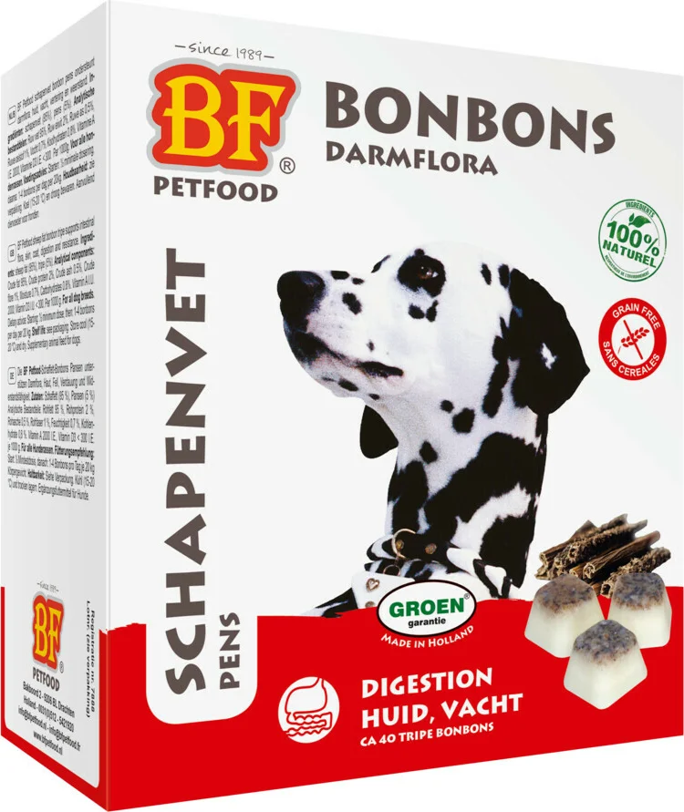 BF Petfood Schapenvet Bonbons Pens 40 stuks