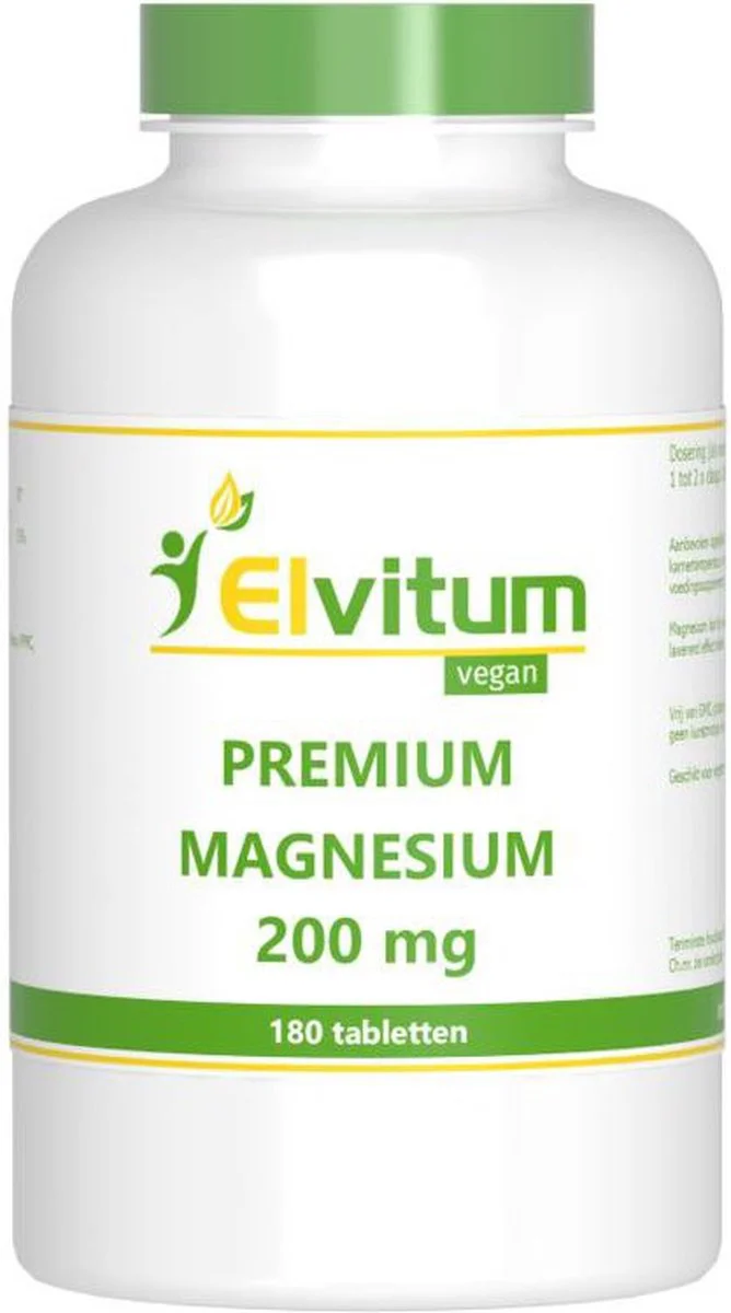 Elvitum Premium Magnesium 200mg Tabletten 180TB