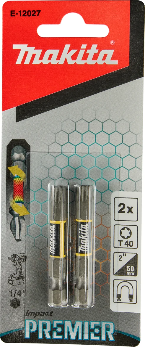 Makita E-12027 Impact Premier Slagschroefbit T40 x 50 mm 2 stuks