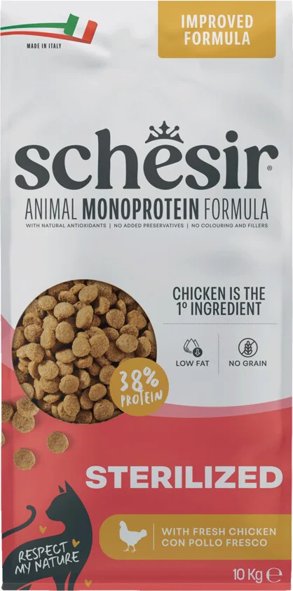 Schesir Monoproteïne Promo Kattenvoer Droog Sterilized Kip 10 kg