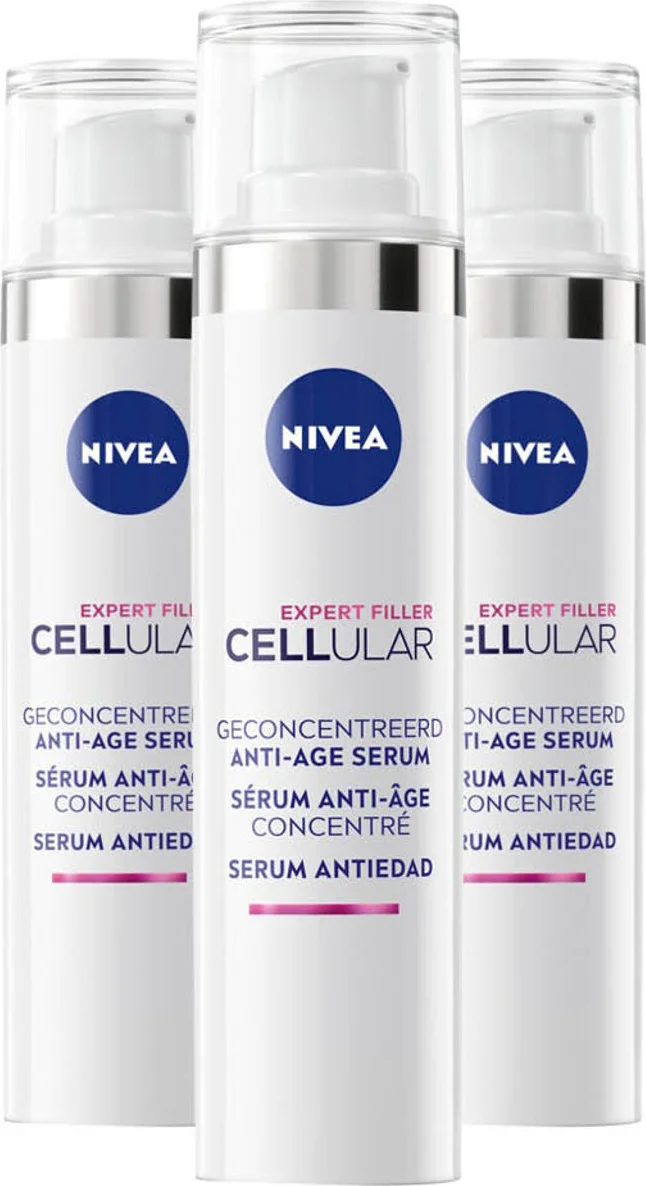 3x NIVEA Cellular Filler Serum Anti-Age 40 ml