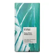 Vivani Chocoladereep Puur met Pepermunt vulling 100GR