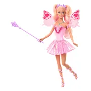 Barbie Fantasie - Sprookjespop - Met van kleur veranderende vleugels en outfit