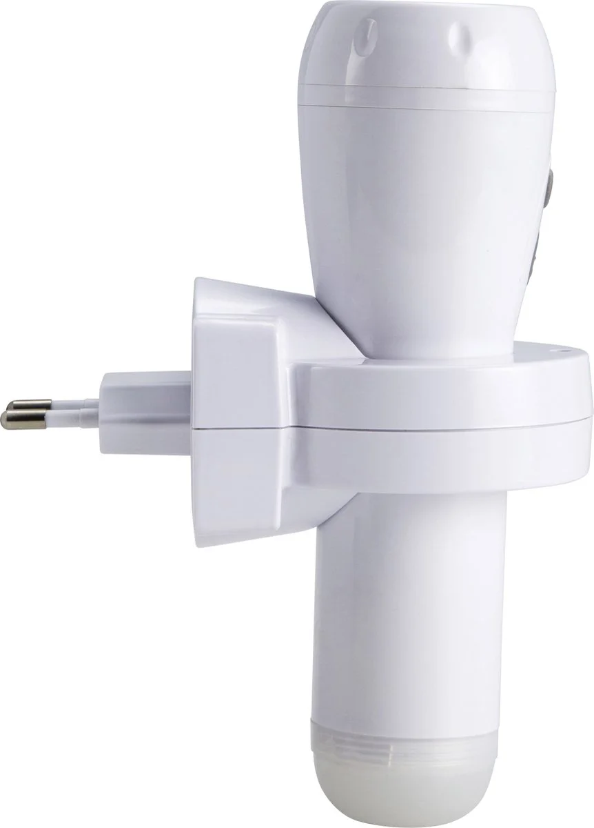 Alecto ATL-110 - Oplaadbare LED zaklamp / automatisch LED nachtlampje Wit