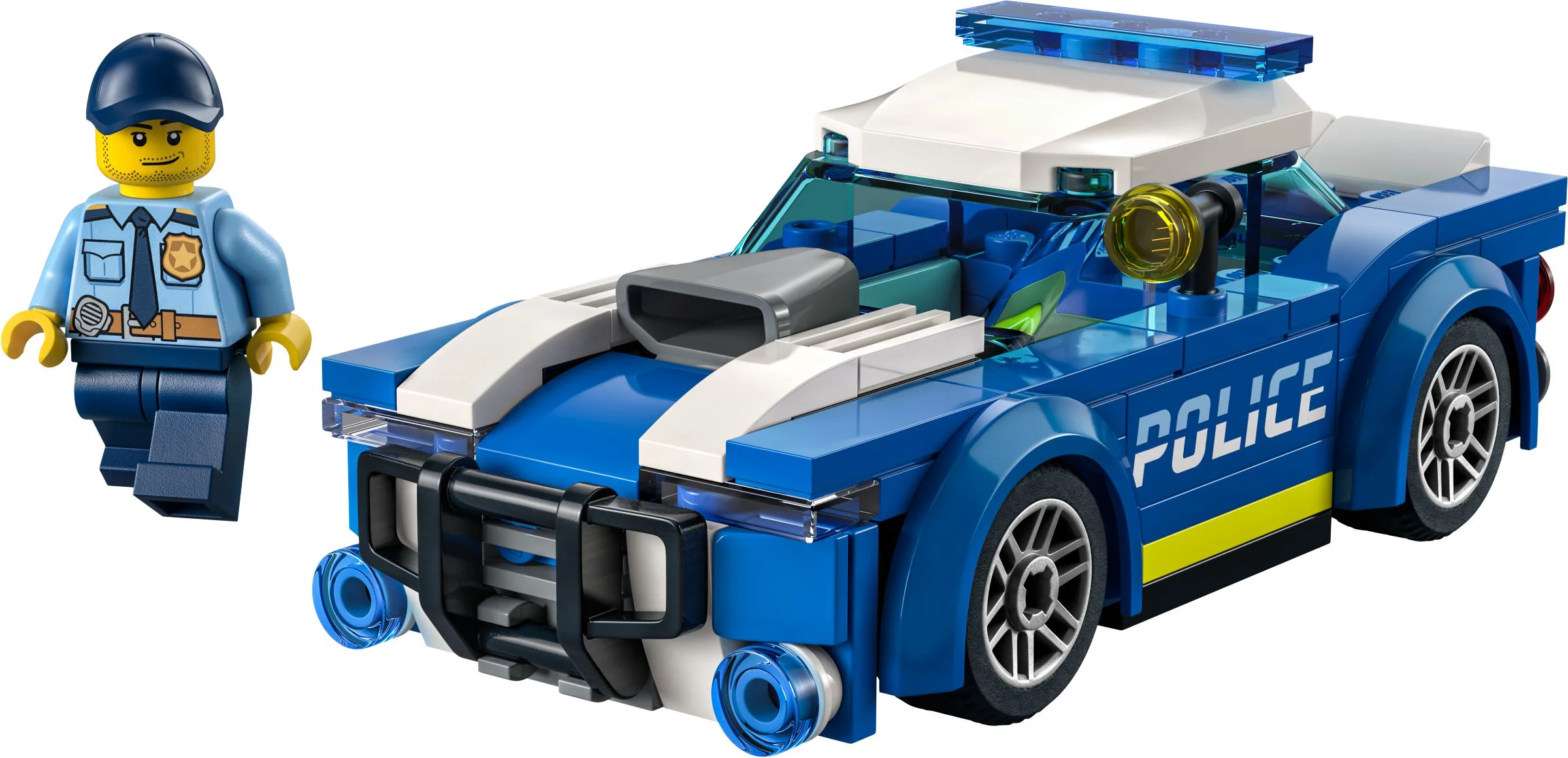 LEGO® City Politiewagen 60312 bouwset voor kinderen vanaf 5 jaar; inclusief een minifiguur van een politieagent met een zaklamp en politiepet (94 onderdelen)