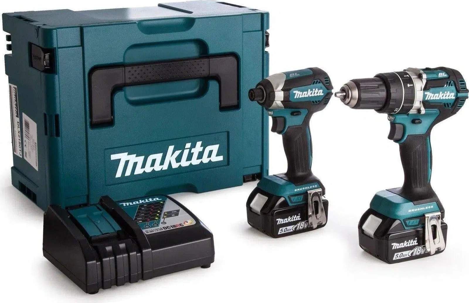 Makita DLX2180TJ Accu combiset 2-delig (DHP484 + DTD153) 18V 5.0Ah in Mbox