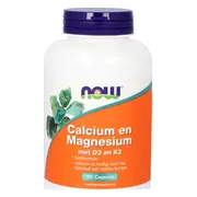 NOW Calcium en Magnesium met D3 en K2 Capsules 180CP