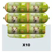 10x Fokker Meat Roll Hondenvoer Nat Rund - Zalm 800 gr