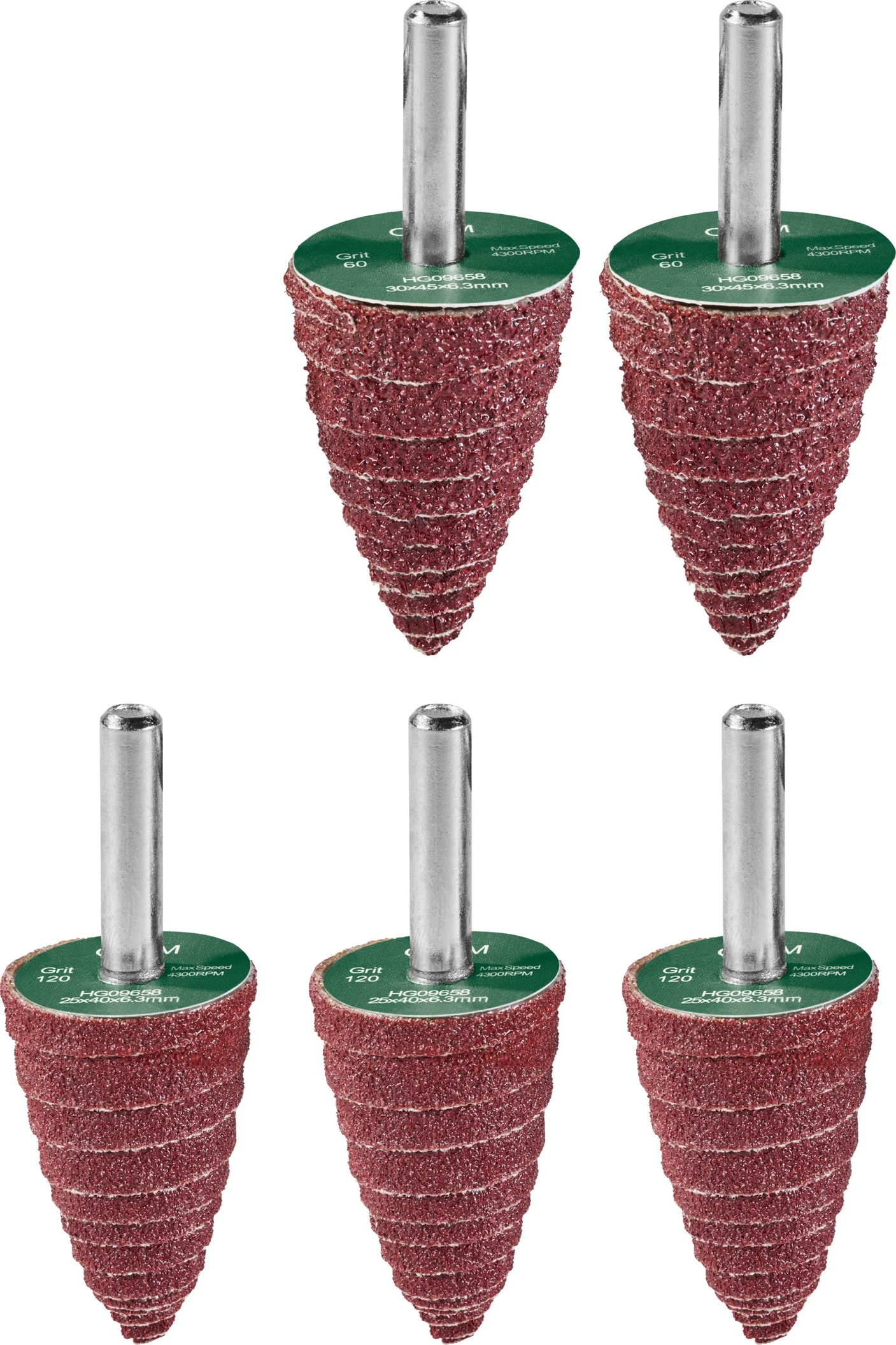 PARKSIDE Accessoires voor polijstmachine (Kegelslijpopzetset 5-delig)