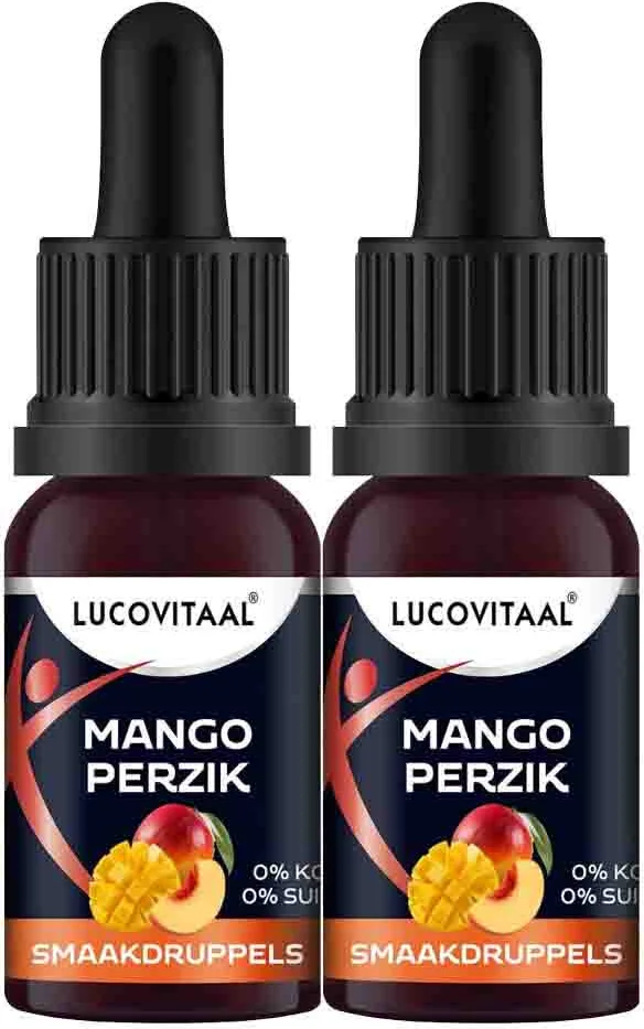 2x Lucovitaal Smaak Druppels Mango Perzik 20 ml