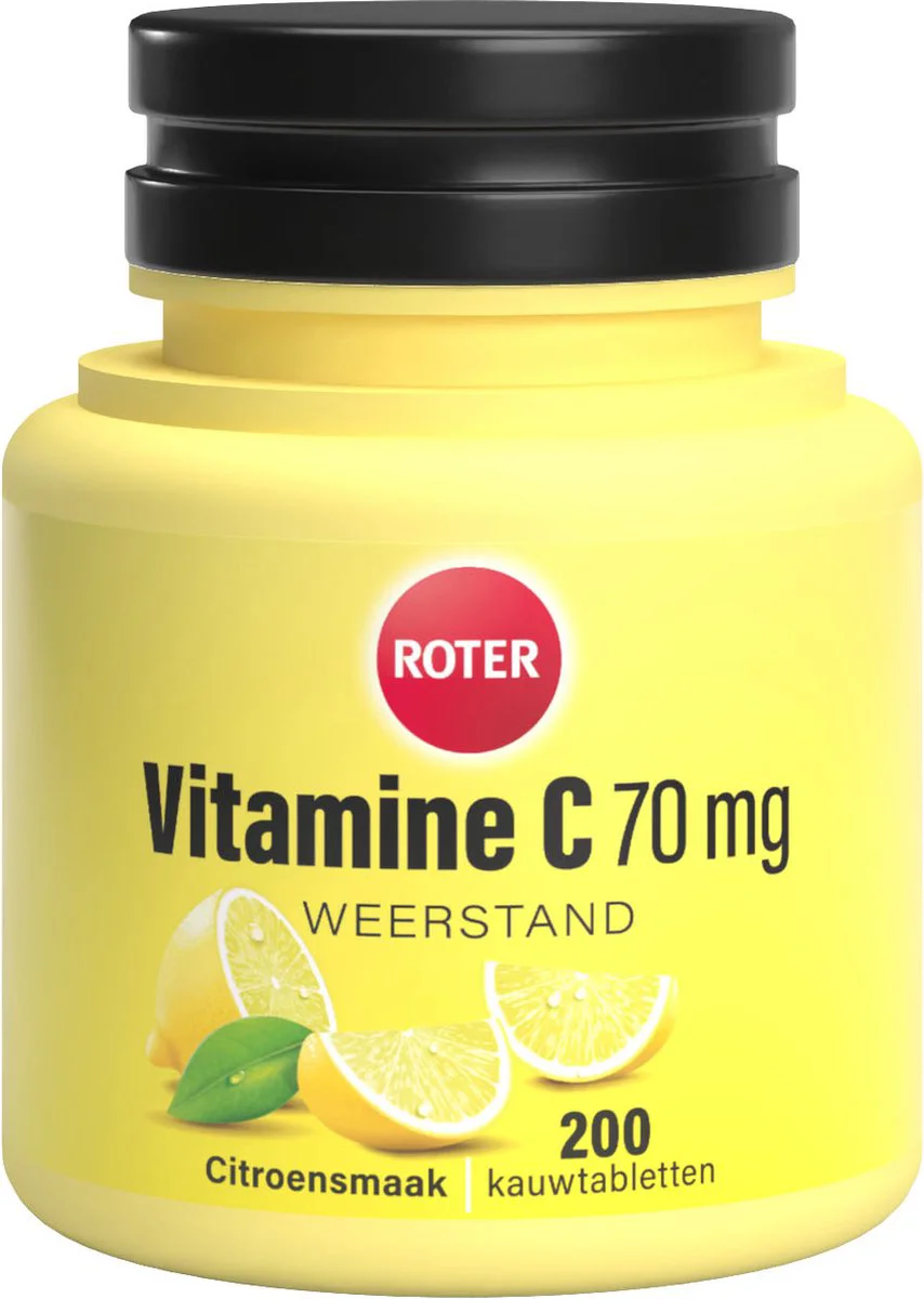 Roter Vitamine C 70 mg Citroen 200 kauwtabletten
