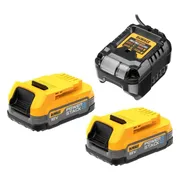 DeWALT DCB1102E2 Starterset 2x Accu 1.7Ah POWERSTACK 18V XR + Lader DCB1102