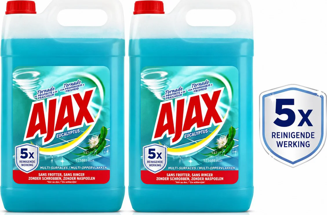 2x Ajax Allesreiniger Eucalyptus 5 liter
