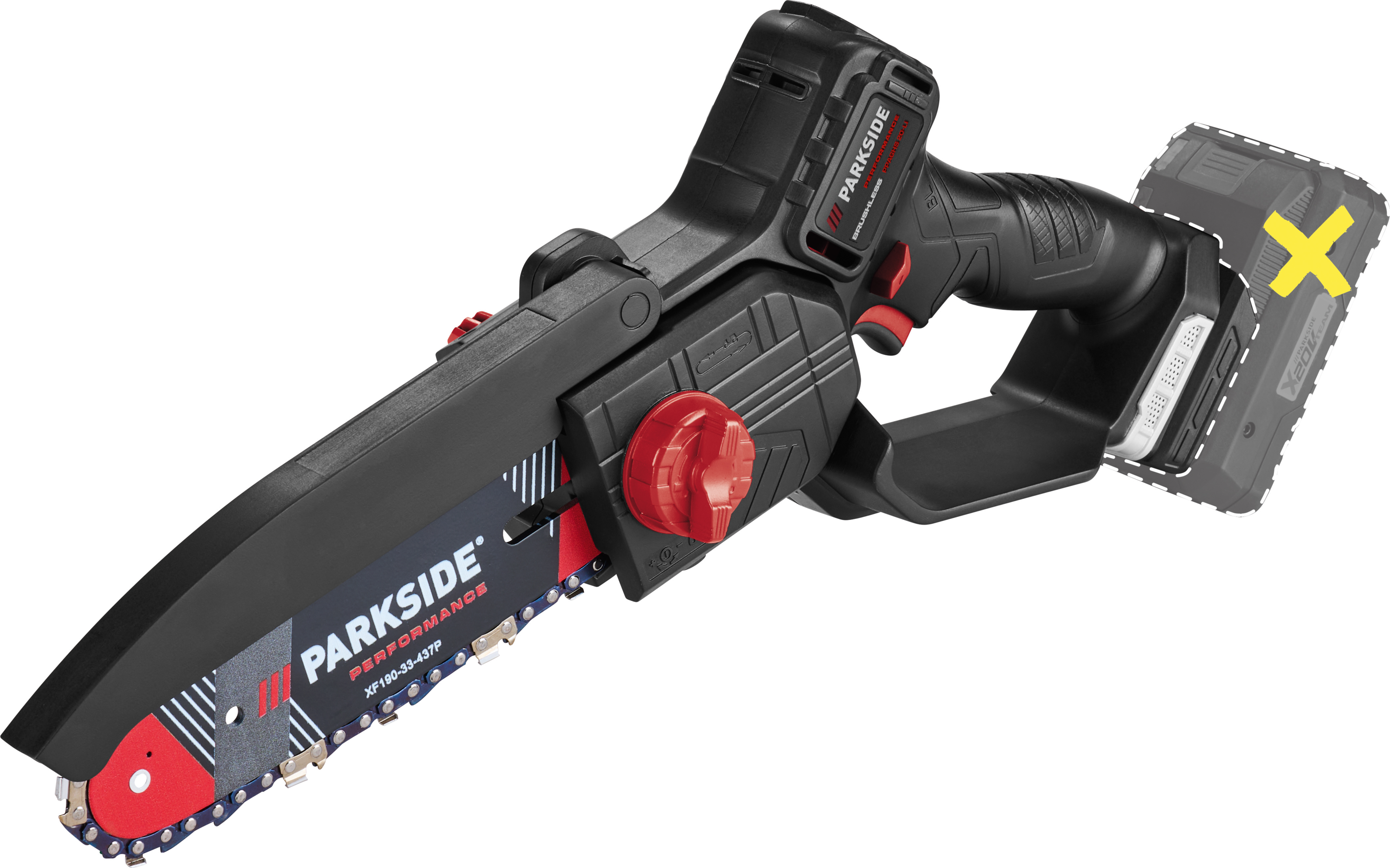 PARKSIDE PERFORMANCE Accu-minikettingzaag 20 V zonder accu en lader