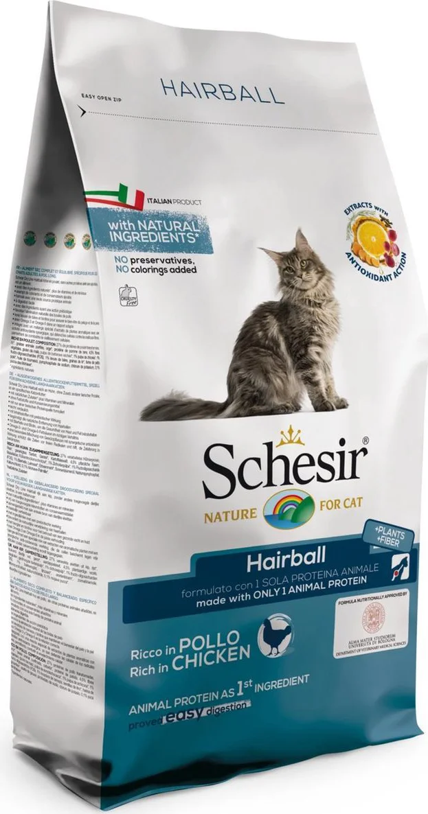 Schesir Kattenvoer Dry Hairball Kip 1,5 kg