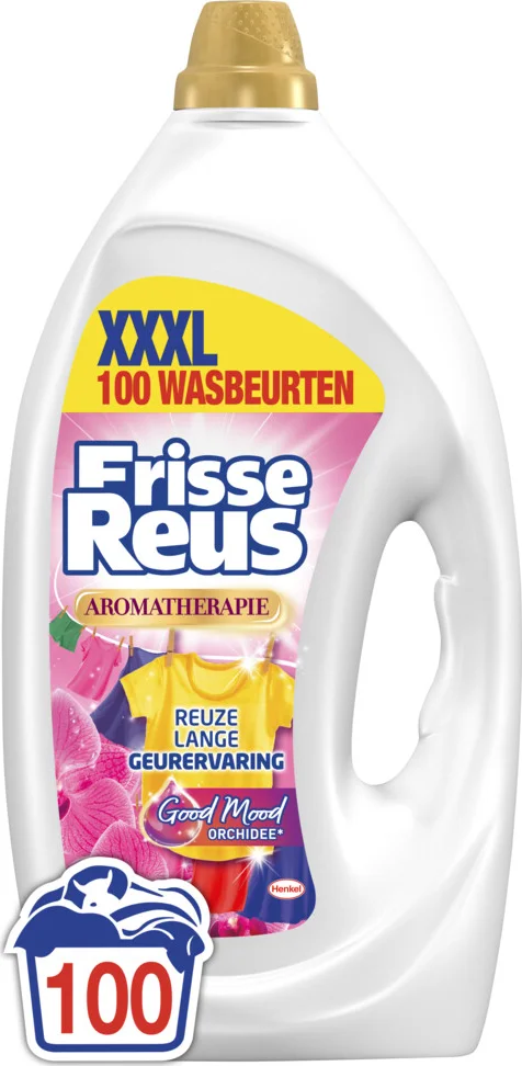Frisse Reus Gel Orchidee - Vloeibaar Wasmiddel - Gekleurde Was - Frisse Geurbeleving - 100 Wasbeurten - Grootverpakking