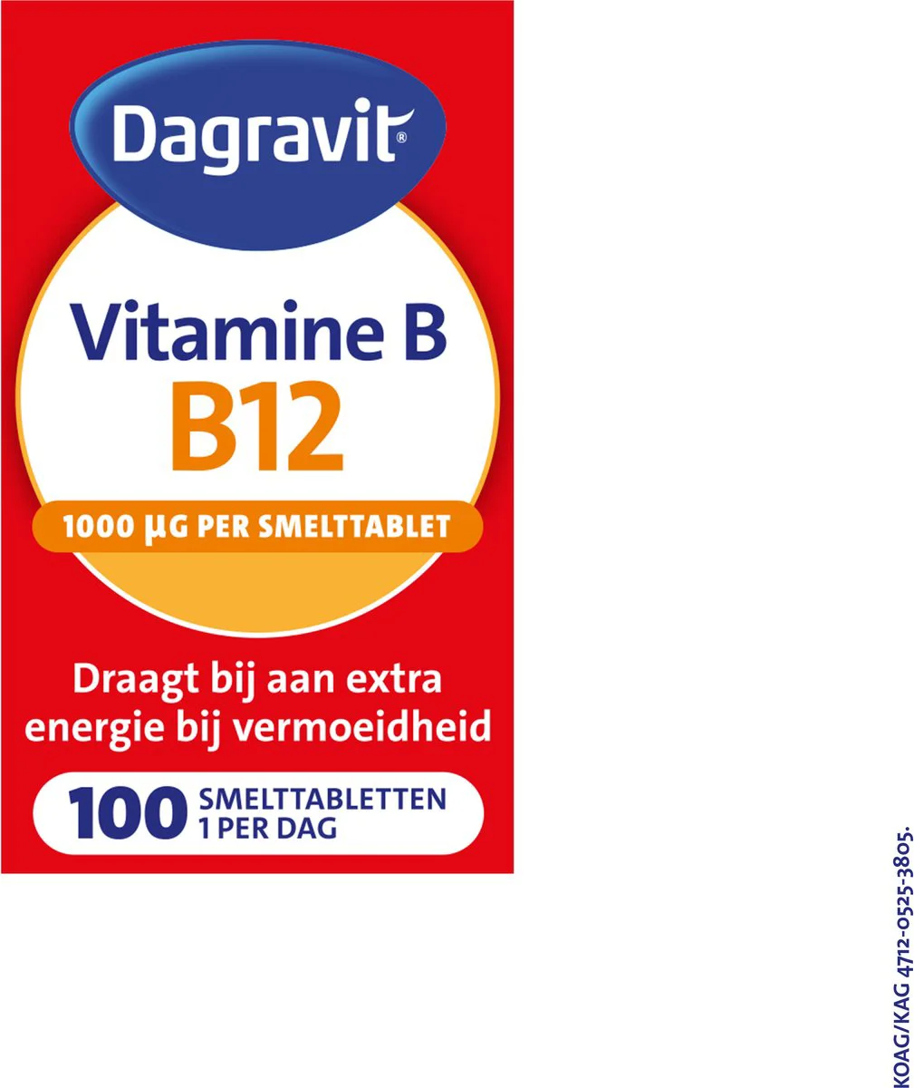 Dagravit Vitamine B12 1000mcg 100 smelttabletten