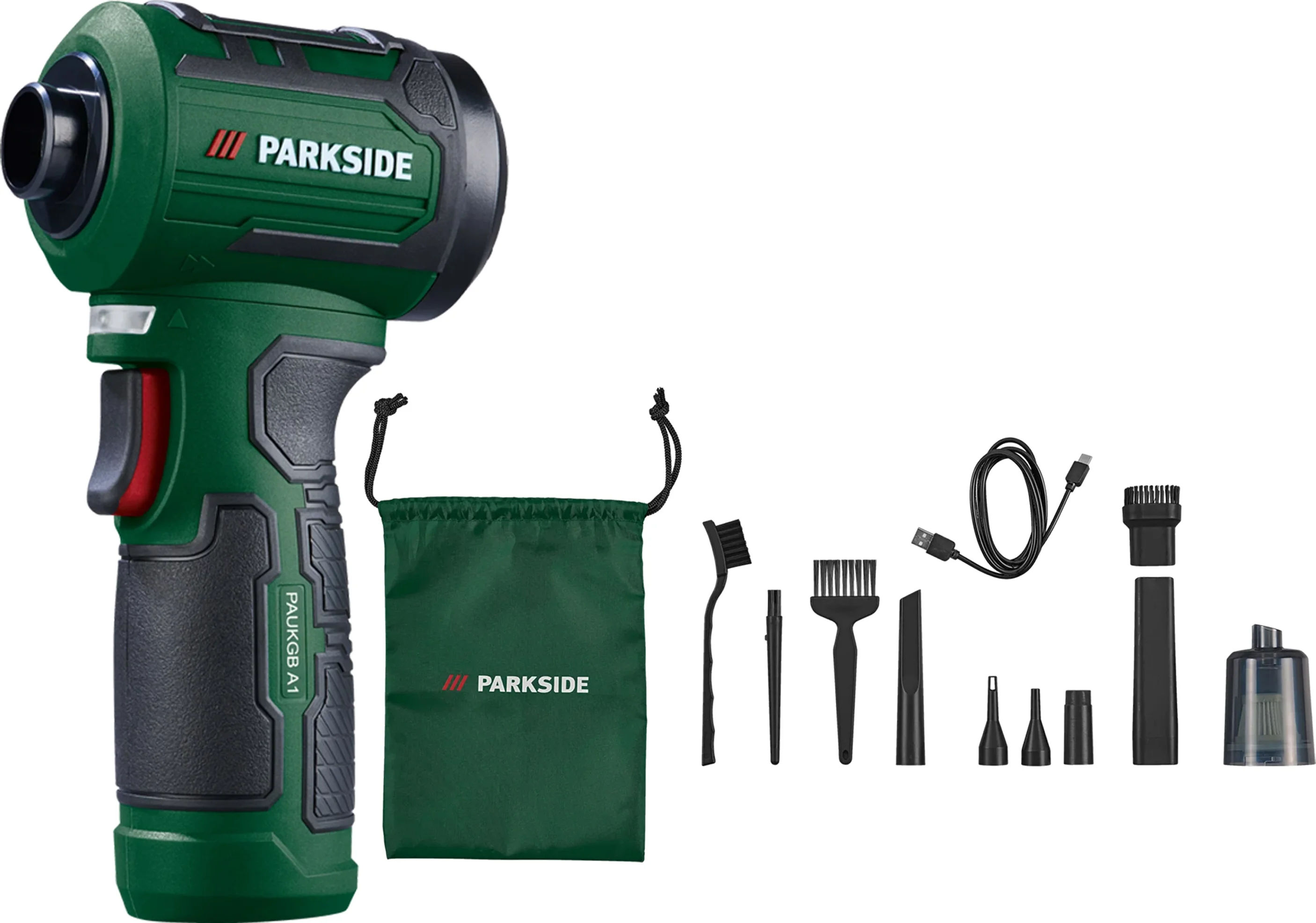 PARKSIDE Accu-blaaspistool 12 V, met zuigfunctie, met geïntegreerde accu