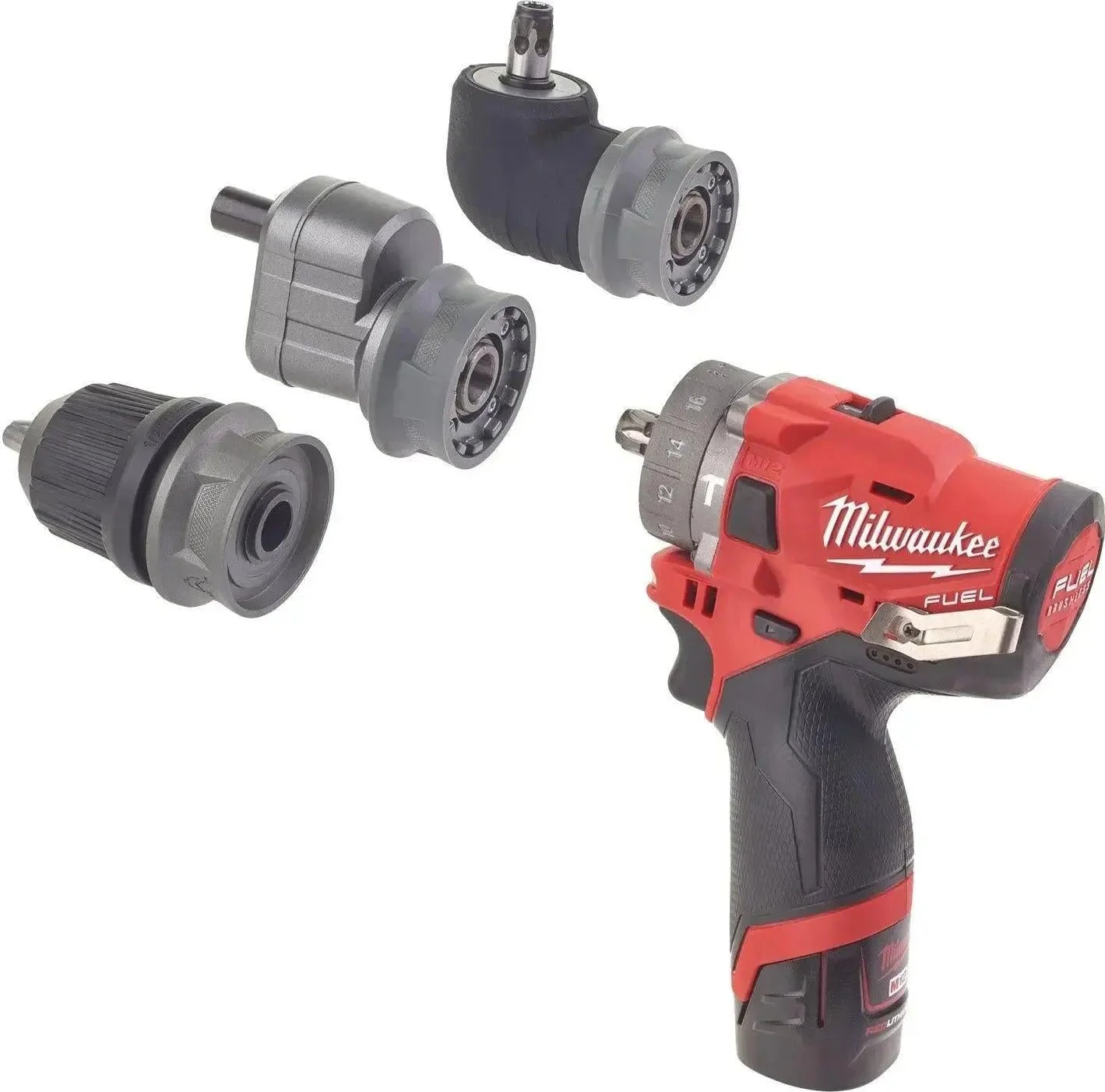 Milwaukee M12 FUEL™ FPDXKIT-202X Accu klop-/schroefboormachine 12V 2.0Ah + 3x Hulpstukken in HD-Box - 4933464138