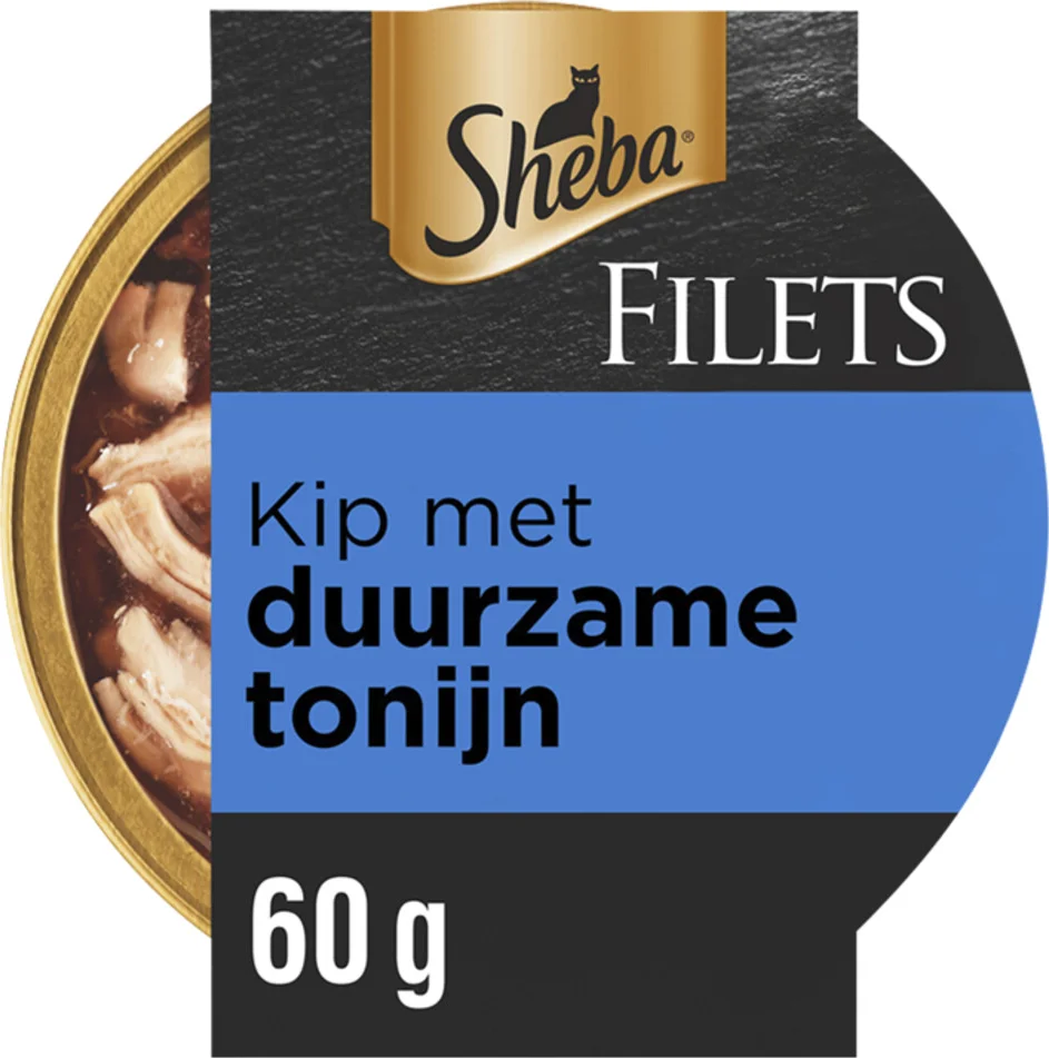 Sheba Filets Kattenvoer Natvoer Tonijn & Kip in Saus 60 gr