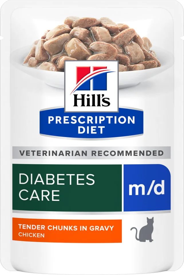 Hill's Prescription Diet m/d Diabetes Care Kattenvoer Nat Kip 85 gr