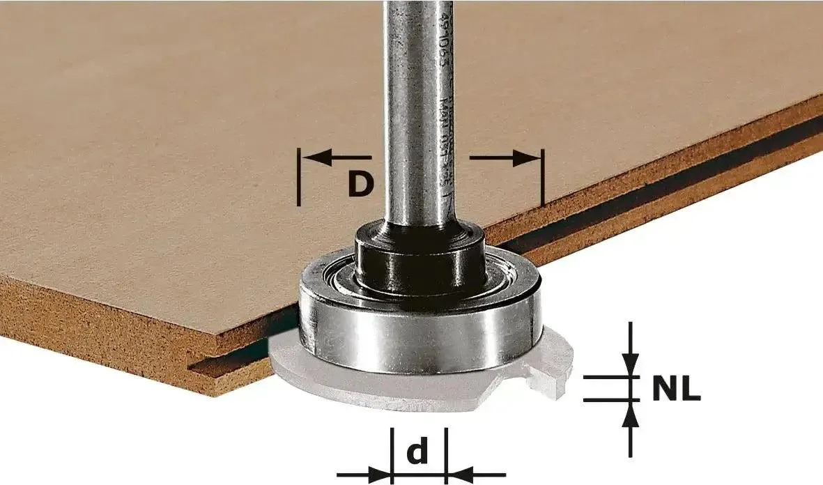 Festool S8 1,5-5 KL28 Spindel voor schijfgroeffrees + lager S 8mm - 499804