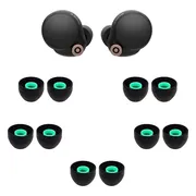 Oordopjes geschikt voor Sony WF-1000XM4 - Sony vervanging eartips - 5 paar oordopjes geschikt voor Sony WF-1000XM5 Zwart / Medium