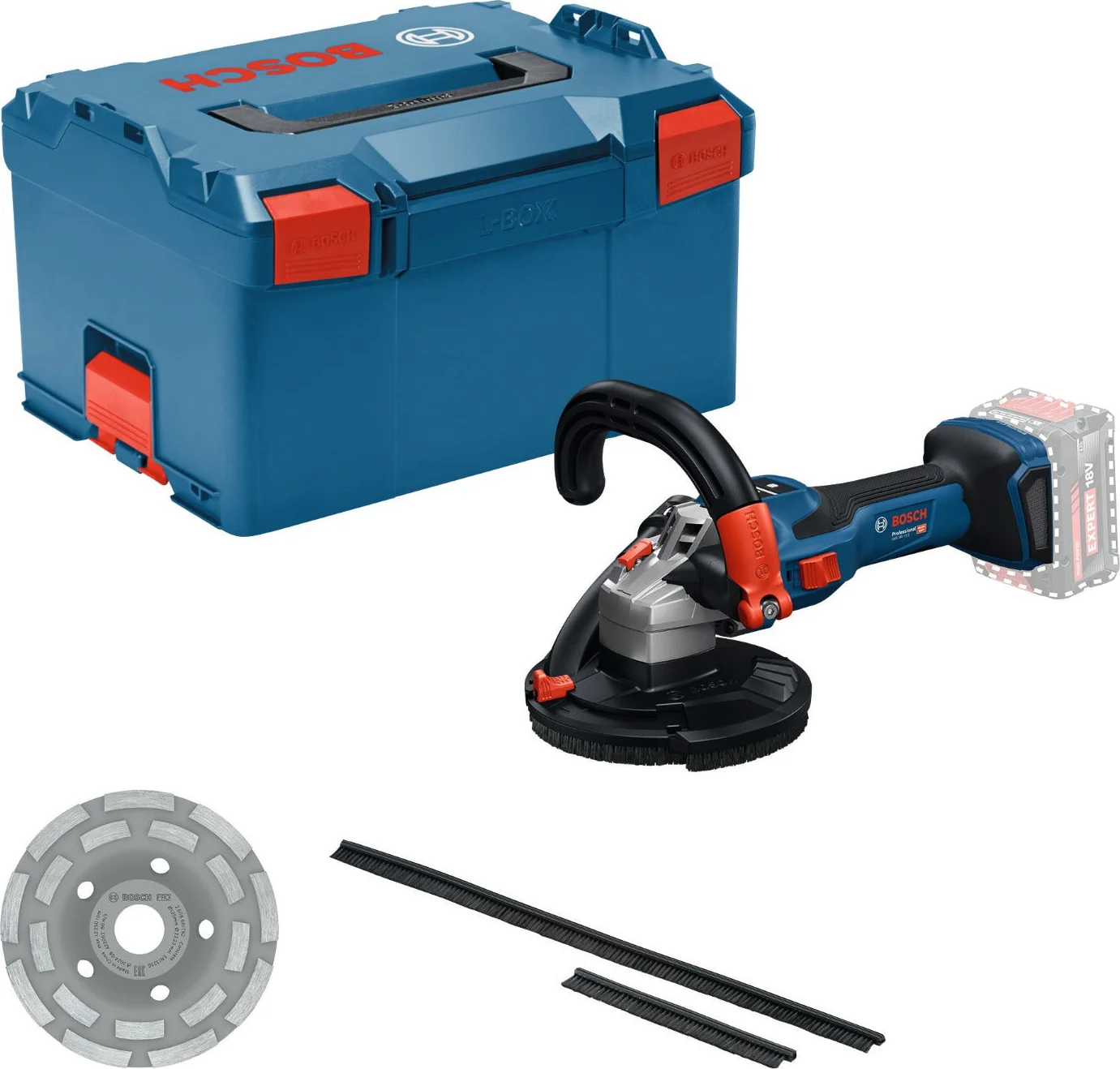 Bosch Professional GBR 18V-15 S Accu betonslijper 18V Basic Body in L-Boxx - 0601776201