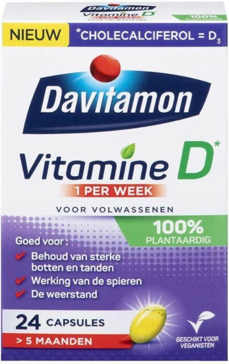 Davitamon Vitamine D Vegan 1 Per Week 24 capsules