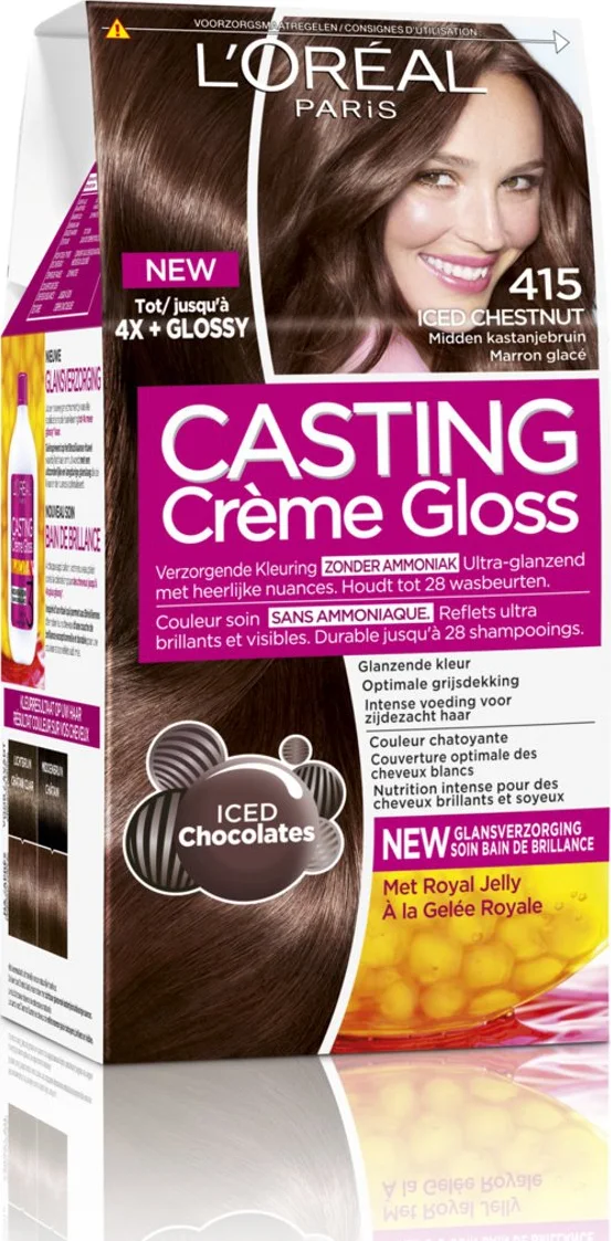 L'Oréal Casting Crème Gloss Semi-Permanente Haarkleuring 415 As Middenbruin